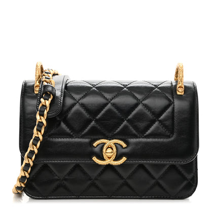 Chanel Calfskin Quilted Mini Coco Ring Flap Black 1 of 8