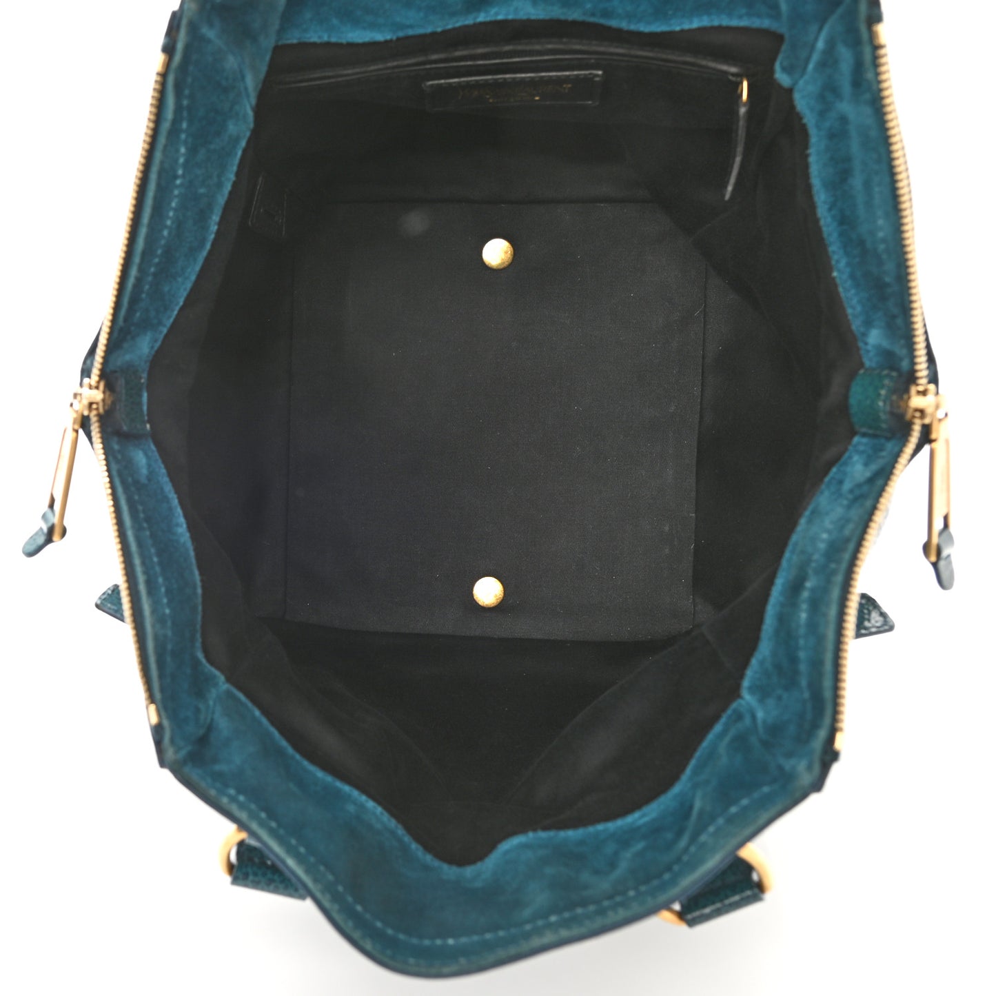 Patent Small Downtown Tote Petrol Blue