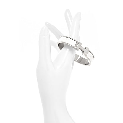 Hermes Enamel Narrow Clic Clac H Bracelet PM White 2 of 5