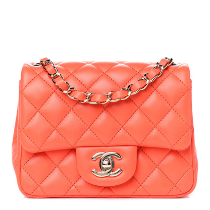 Chanel Lambskin Quilted Mini Square Flap Light Orange 1 of 4