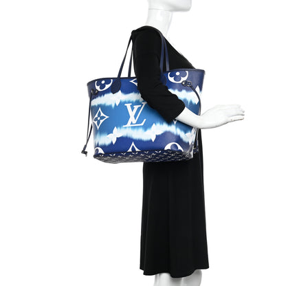 Louis Vuitton Monogram Escale Neverfull MM Blue 2 of 11