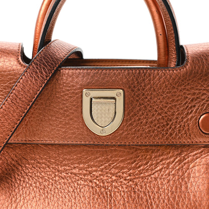 Christian Dior Metallic Grained Calfskin Mini Diorever Flap Orange 7 of 9
