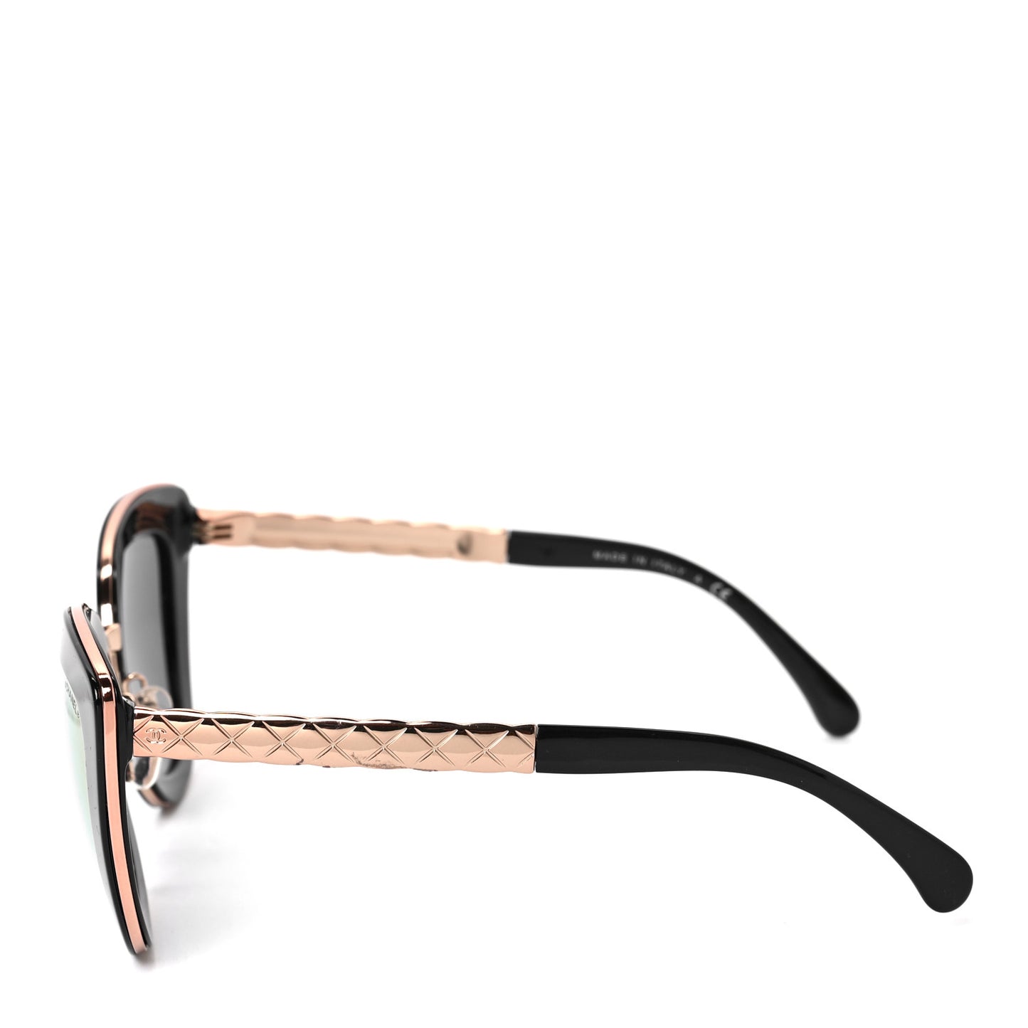 Cat Eye Quilted Sunglasses 5368 Black Pink