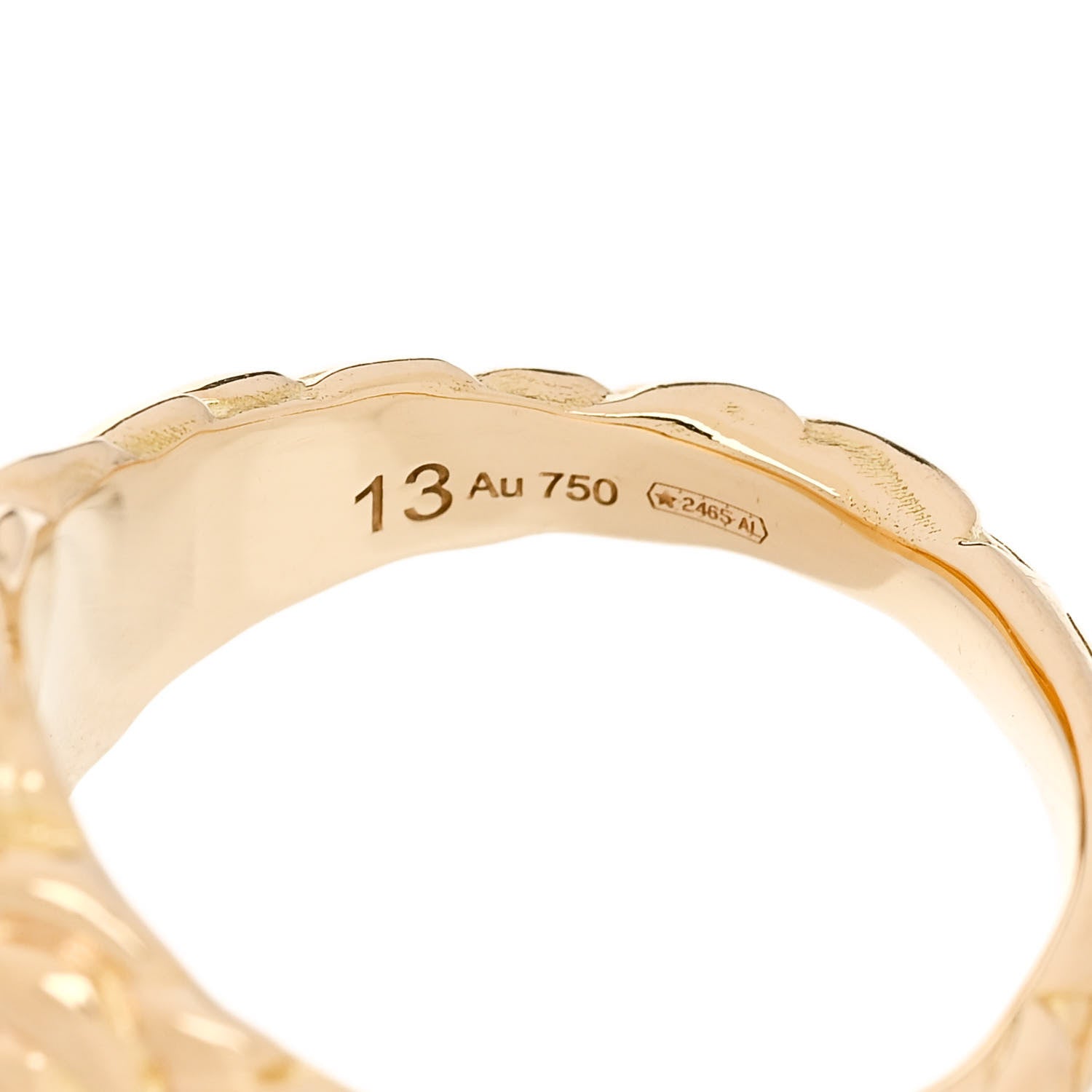 Gucci 18K Yellow Gold Diamond Fire Opal Lion Head Ring 53 6.25 6 of 6