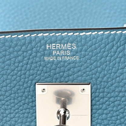 Hermes Togo Birkin 30 New Bleu Jean 6 of 10