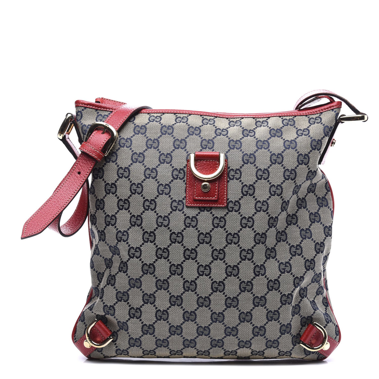 Gucci Monogram Abbey Messenger Bag Navy Red 1 of 9