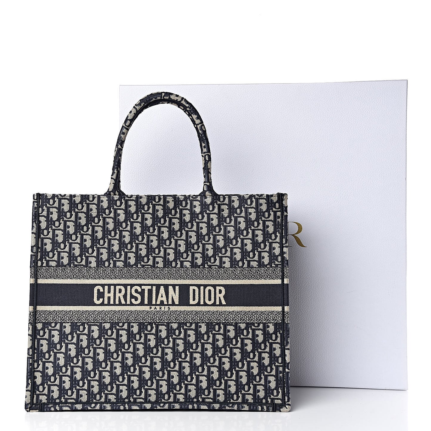 Oblique Book Tote Blue Multicolor