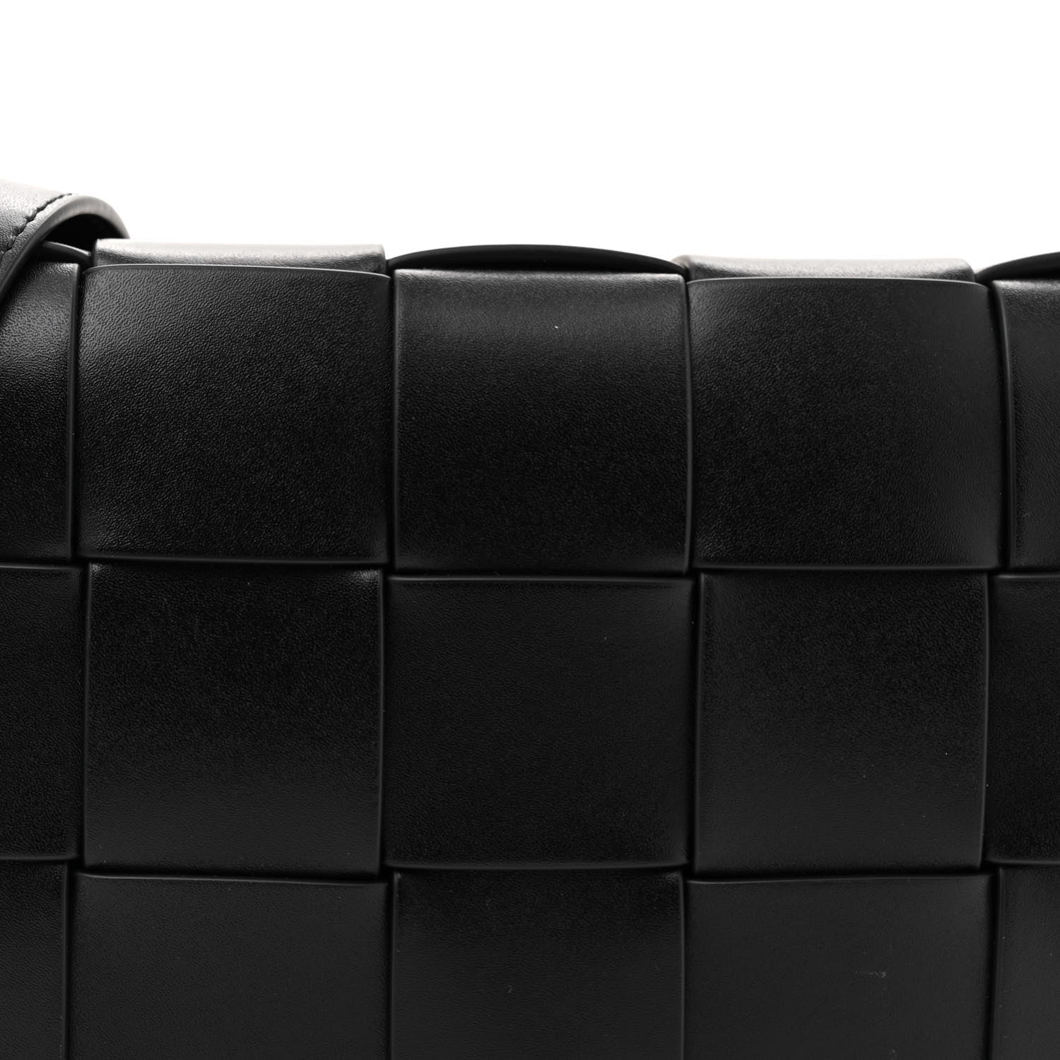 Bottega Veneta Lambskin Maxi Intrecciato Cassette Crossbody Bag Black 8 of 10