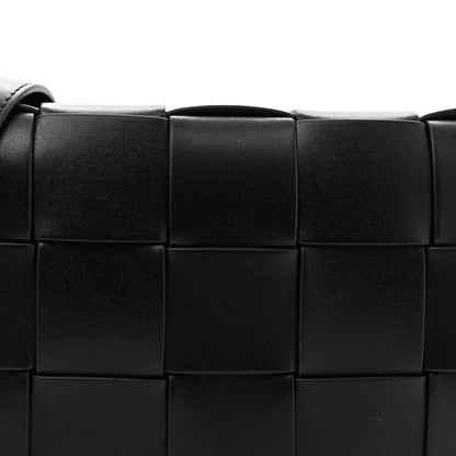 Bottega Veneta Lambskin Maxi Intrecciato Cassette Crossbody Bag Black 8 of 10