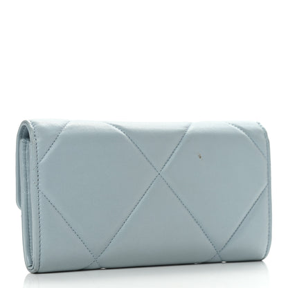 Chanel Lambskin Quilted Chanel 19 Flap Wallet Light Blue 2 of 9