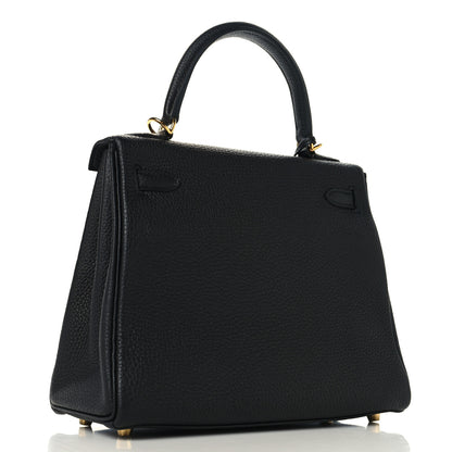 Hermes Togo Kelly Retourne 25 Black 3 of 16