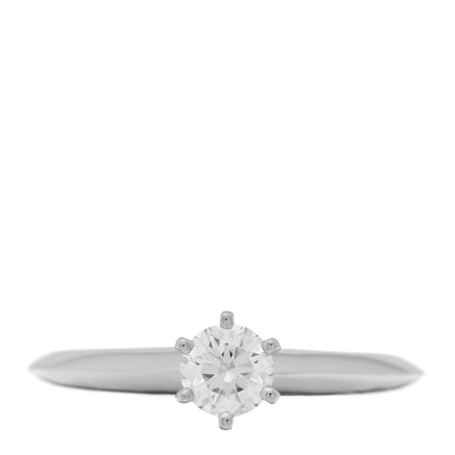 Tiffany Platinum Diamond .21ct Solitaire Engagement Ring 42 2.5 1 of 5
