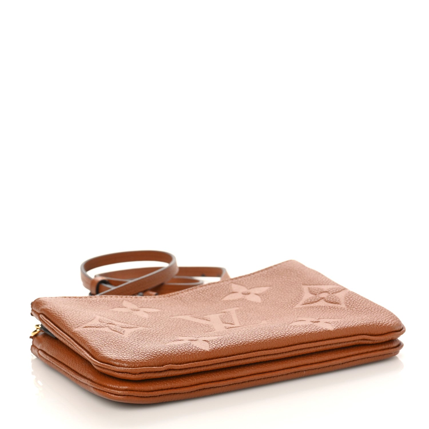 Louis Vuitton Empreinte Monogram Giant Double Zip Pochette Caramel 4 of 9