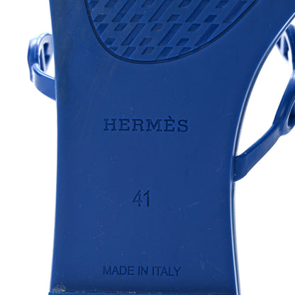 Hermes Rubber Chaine d'Ancre Rivage Sandals 41 Bleu Smalt 7 of 10