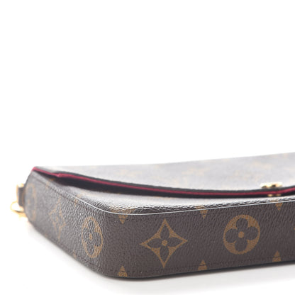 Louis Vuitton Monogram Pochette Felicie Chain Wallet Fuchsia 7 of 11