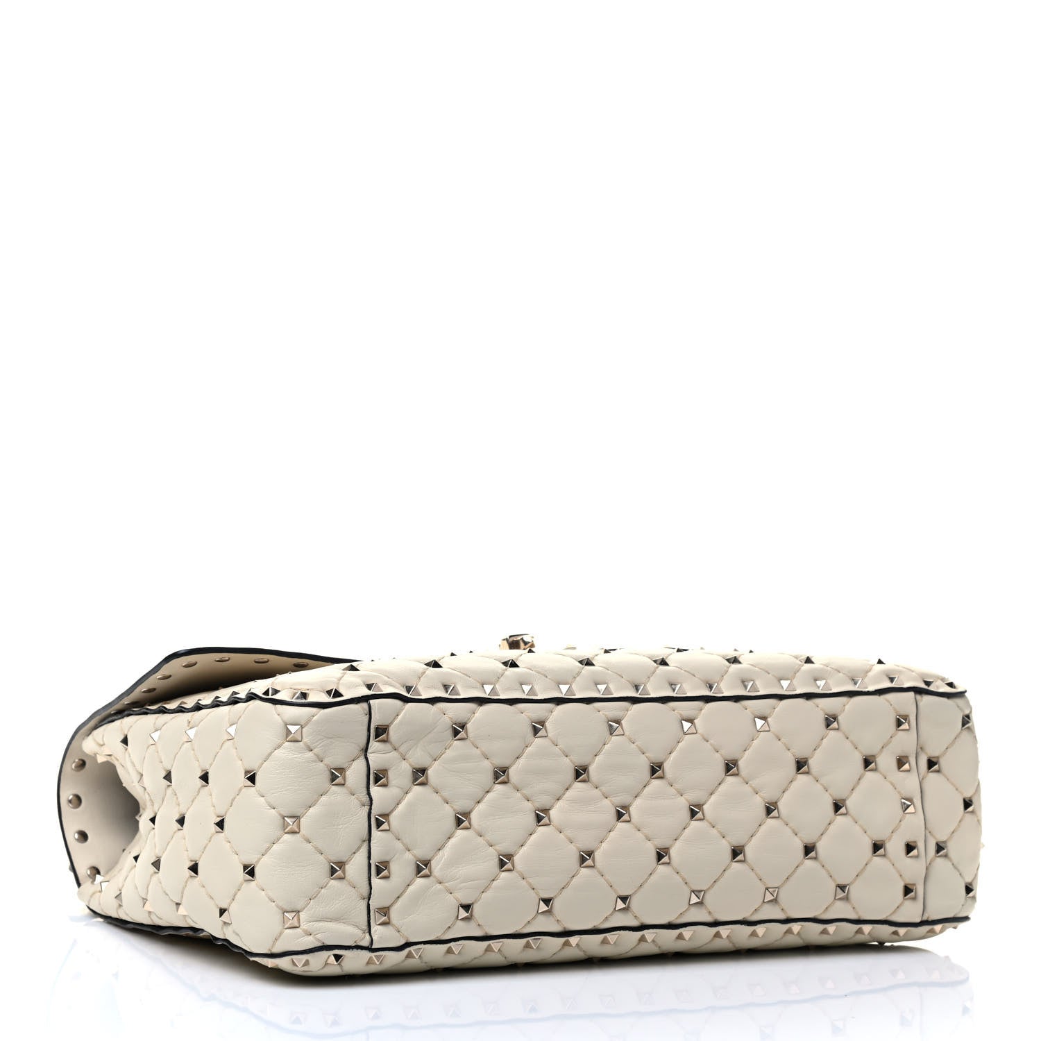 Valentino Garavani Nappa Large Rockstud Spike Shoulder Bag Light Ivory 6 of 8