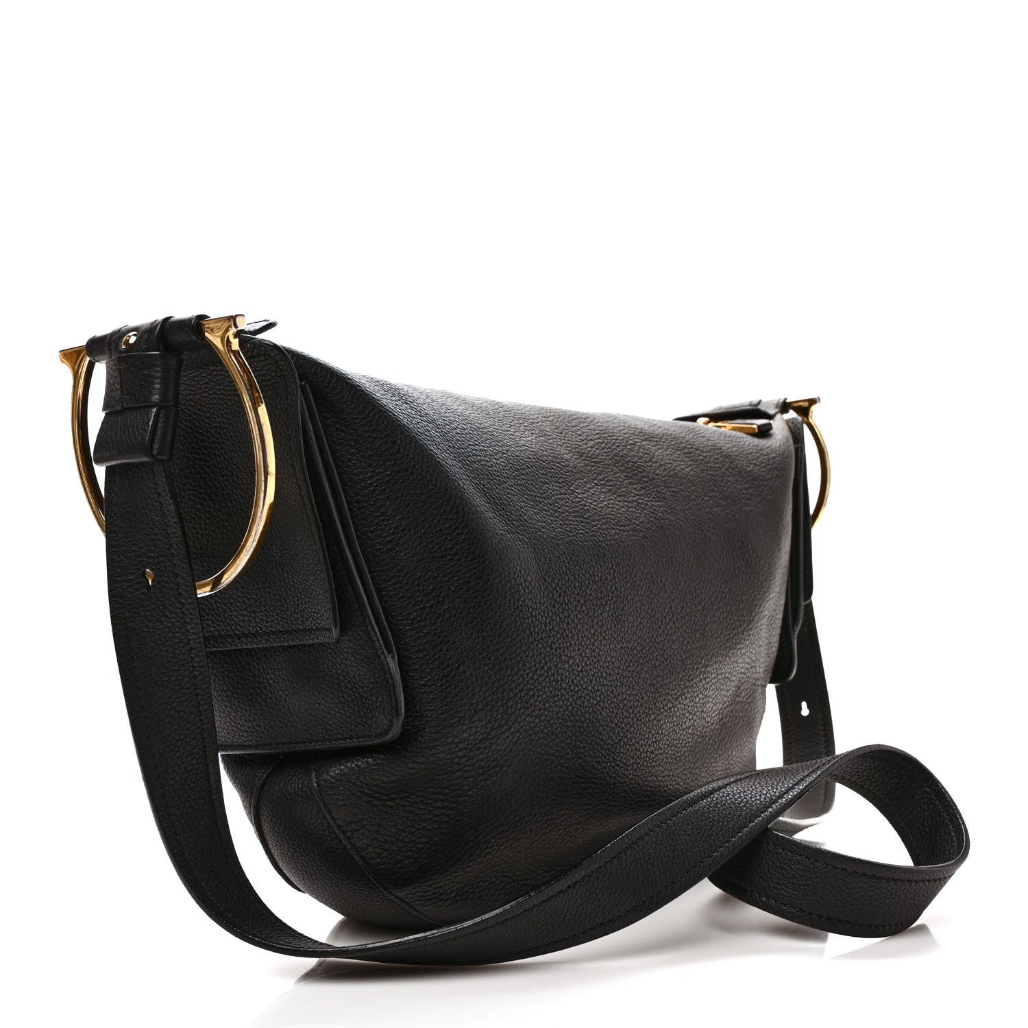Salvatore Ferragamo Grained Calfskin Hobo Black 3 of 10