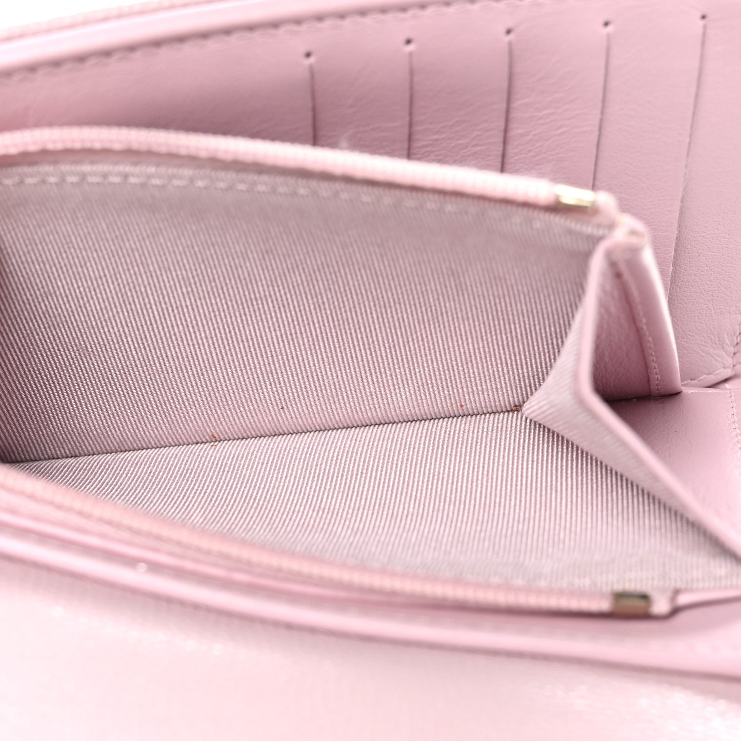 Caviar Quilted Medium Flap Wallet Light Pink