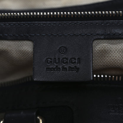 Gucci Monogram Selleria Calfskin Vintage Web Medium Boston Beige Blue 7 of 14