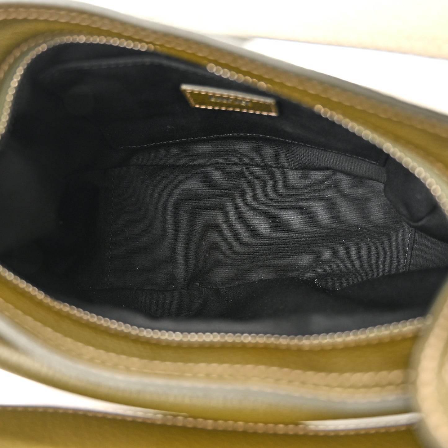 Grained Calfskin Mini Soft Saddle Bag Olive