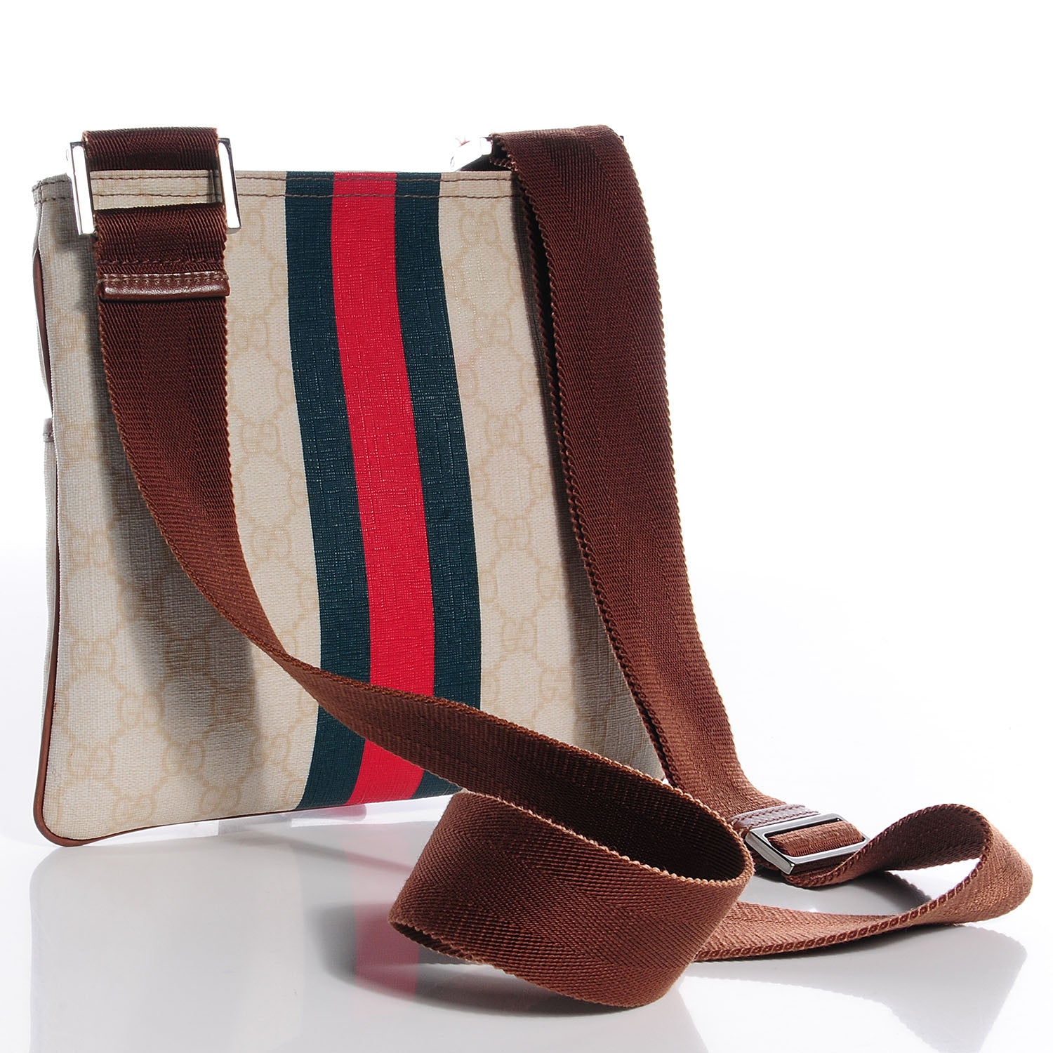 Gucci Monogram Stripe Flat Messenger Bag 3 of 7