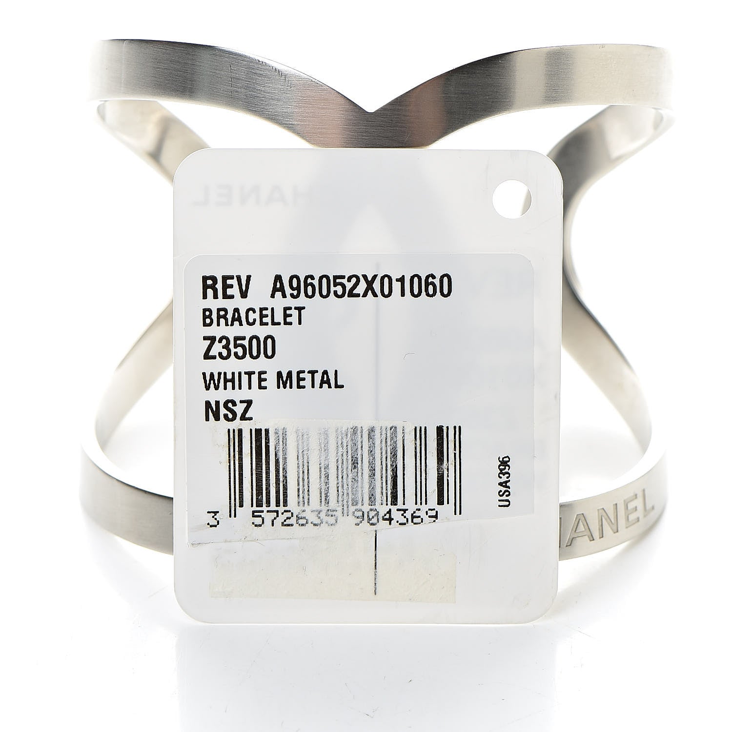 Chanel Metal CC Cuff Silver 5 of 6