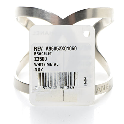 Chanel Metal CC Cuff Silver 5 of 6