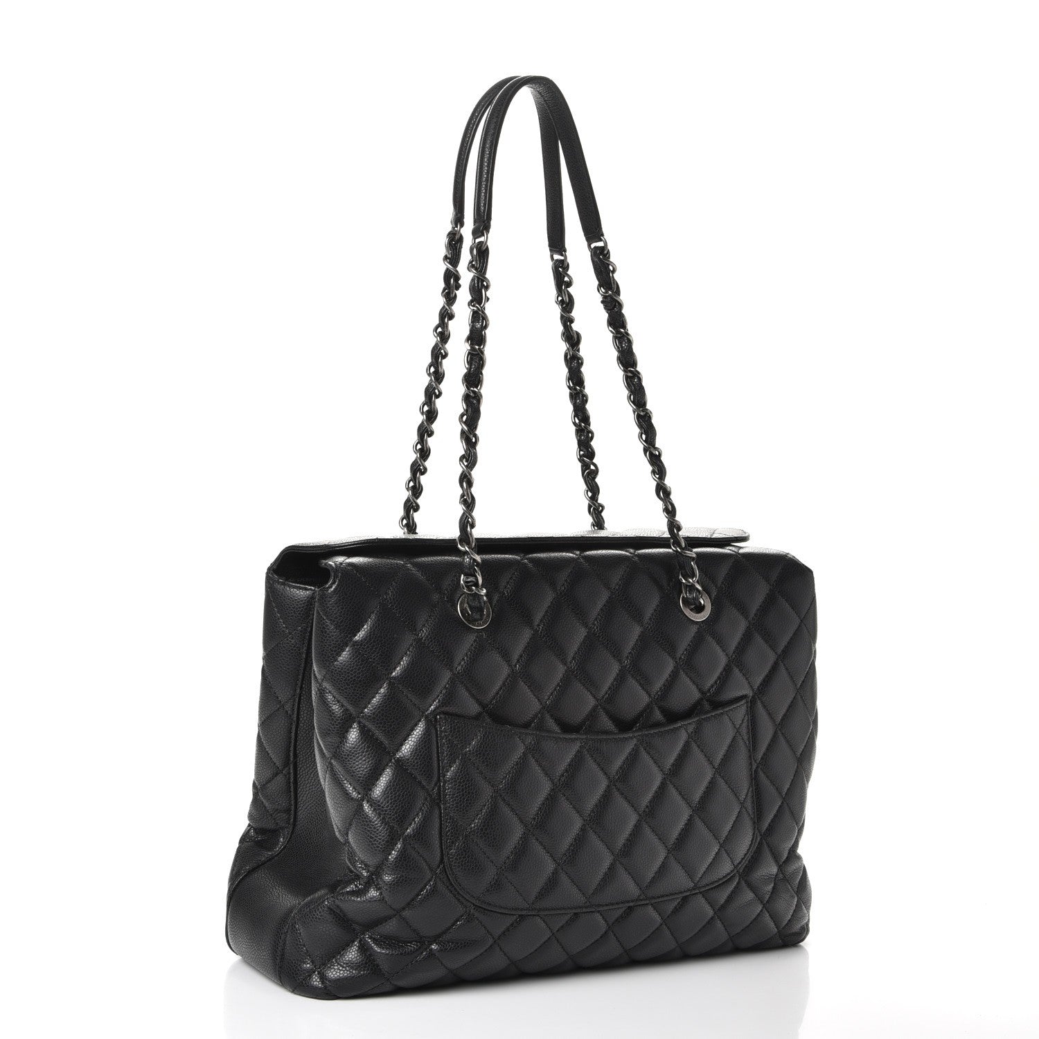 Chanel Caviar Quilted City Shopping Tote Black 3 of 10