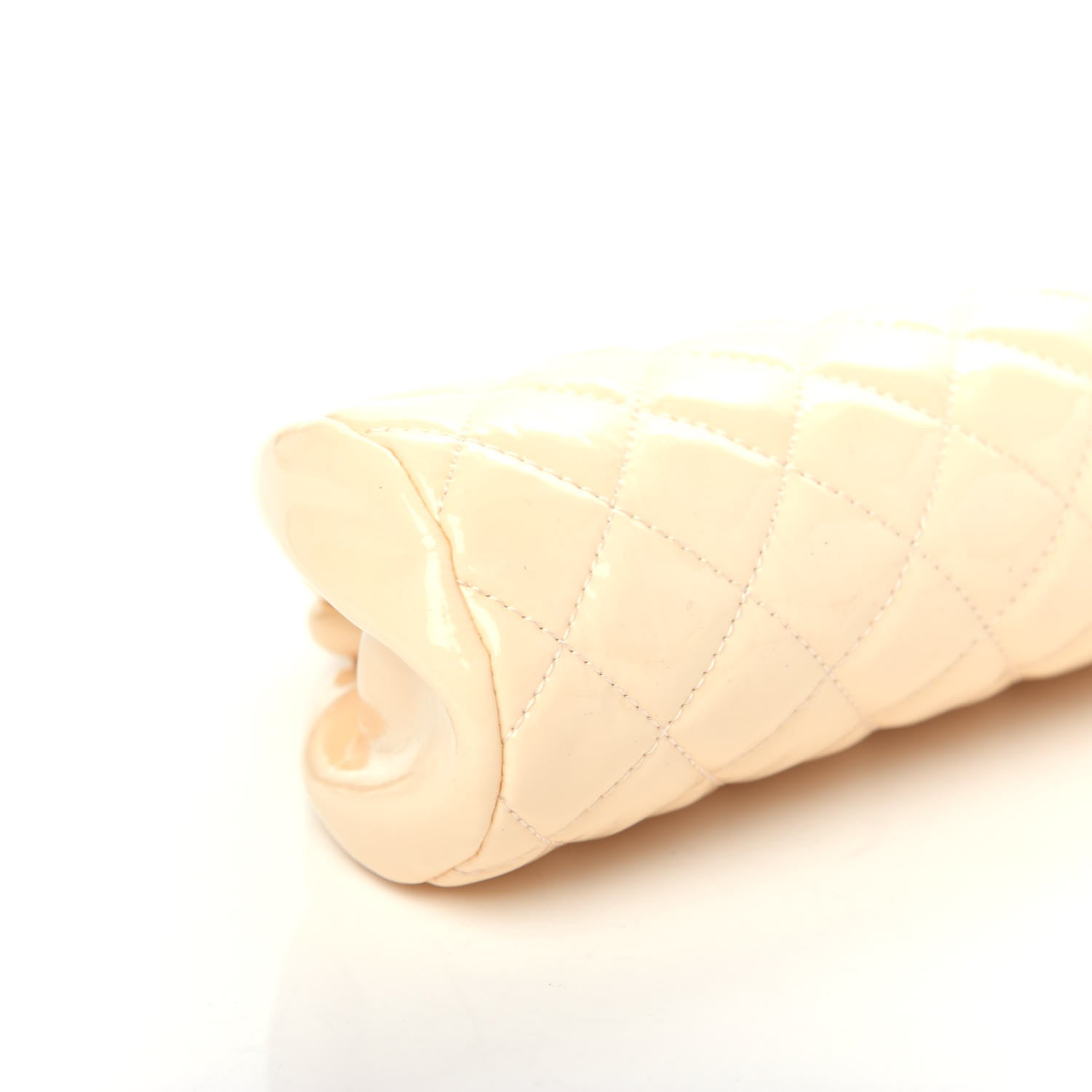 Chanel Patent Quilted Timeless Clutch Beige 8 of 11