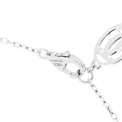 Cartier 18K White Gold Diamond D'Amour Heart Pendant Necklace 5 of 5