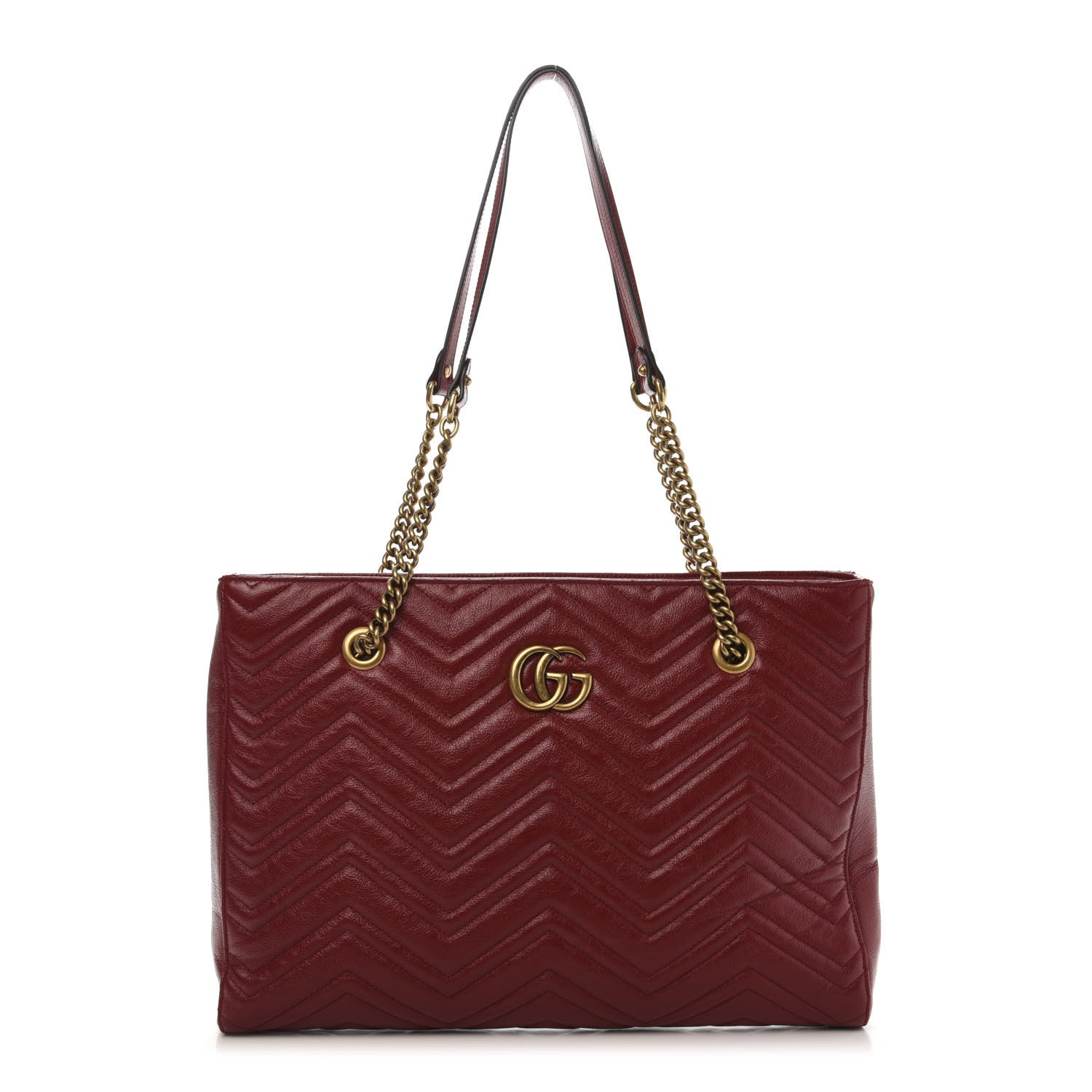 Gucci Azalea Calfskin Matelasse Medium GG Marmont Slim Tote Romantic Cerise 1 of 12