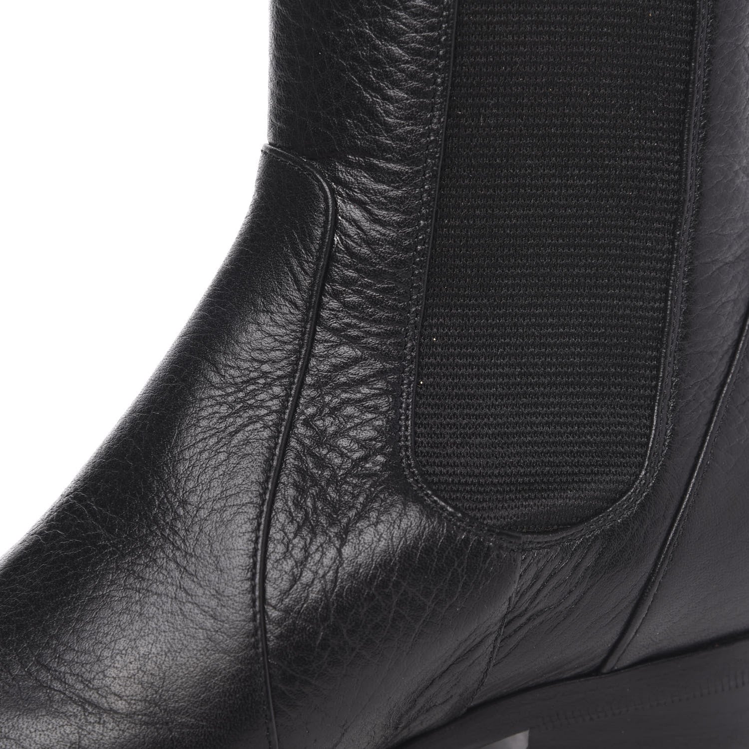 Chanel Calfskin Elastic Short Boots 35.5 Black 8 of 9