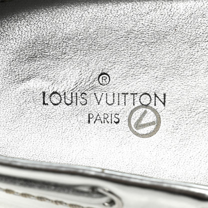 Louis Vuitton Patent Calfskin Monogram Gloria Loafers 38 Silver 8 of 19