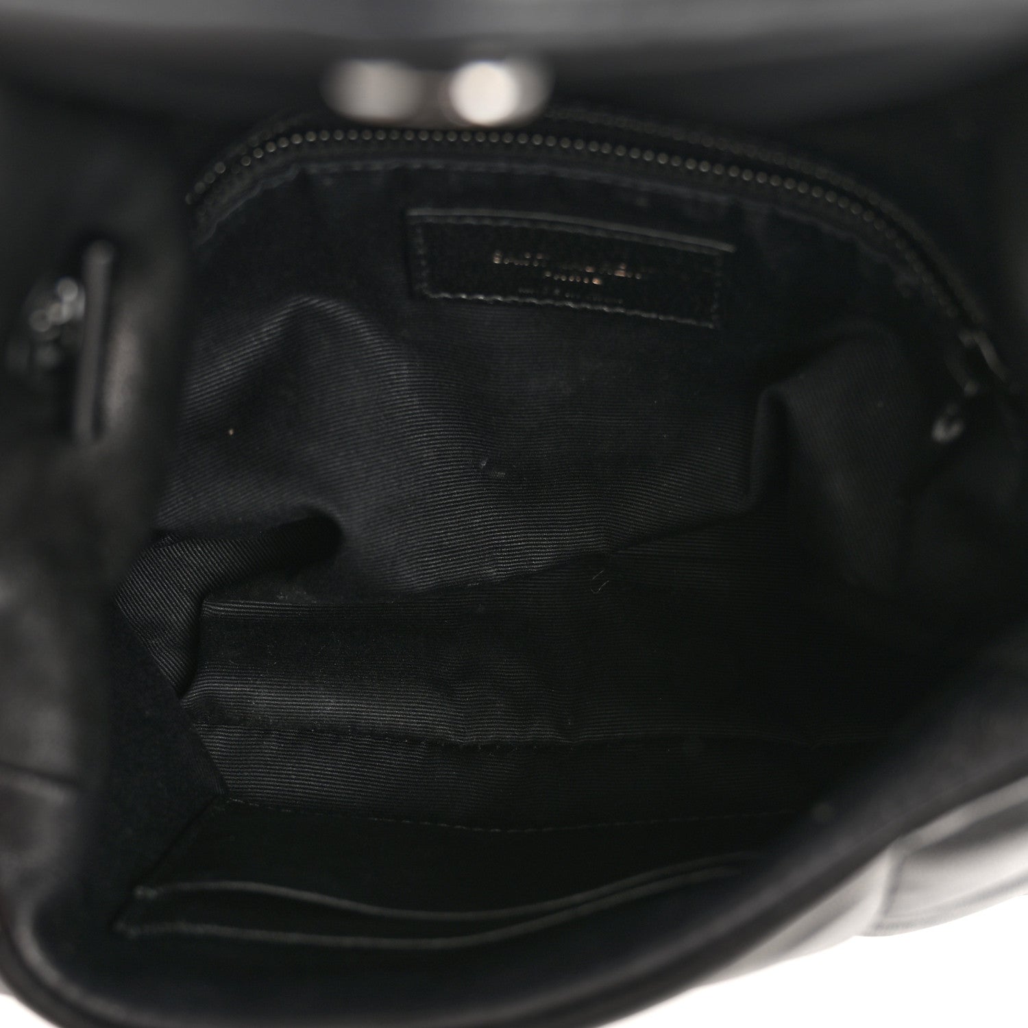 Saint Laurent Lambskin Quilted Toy Loulou Puffer Monogram Monochrome Chain Satchel Black 5 of 12