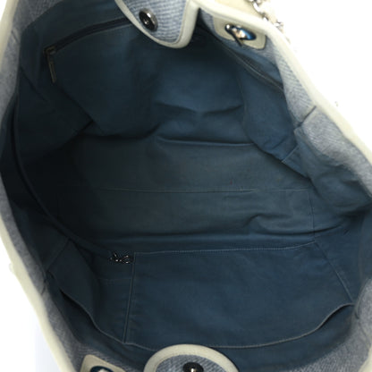 Chanel Canvas Medium Deauville Tote Denim Blue 5 of 10