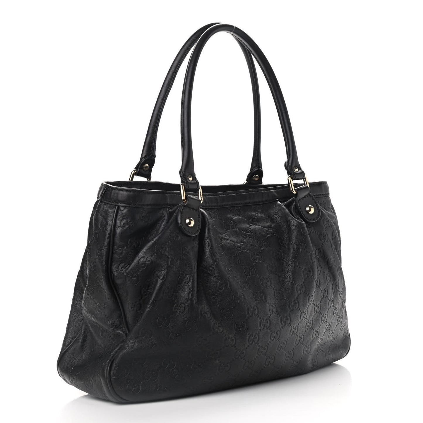 Guccissima Medium Sukey Top Handle Tote Black