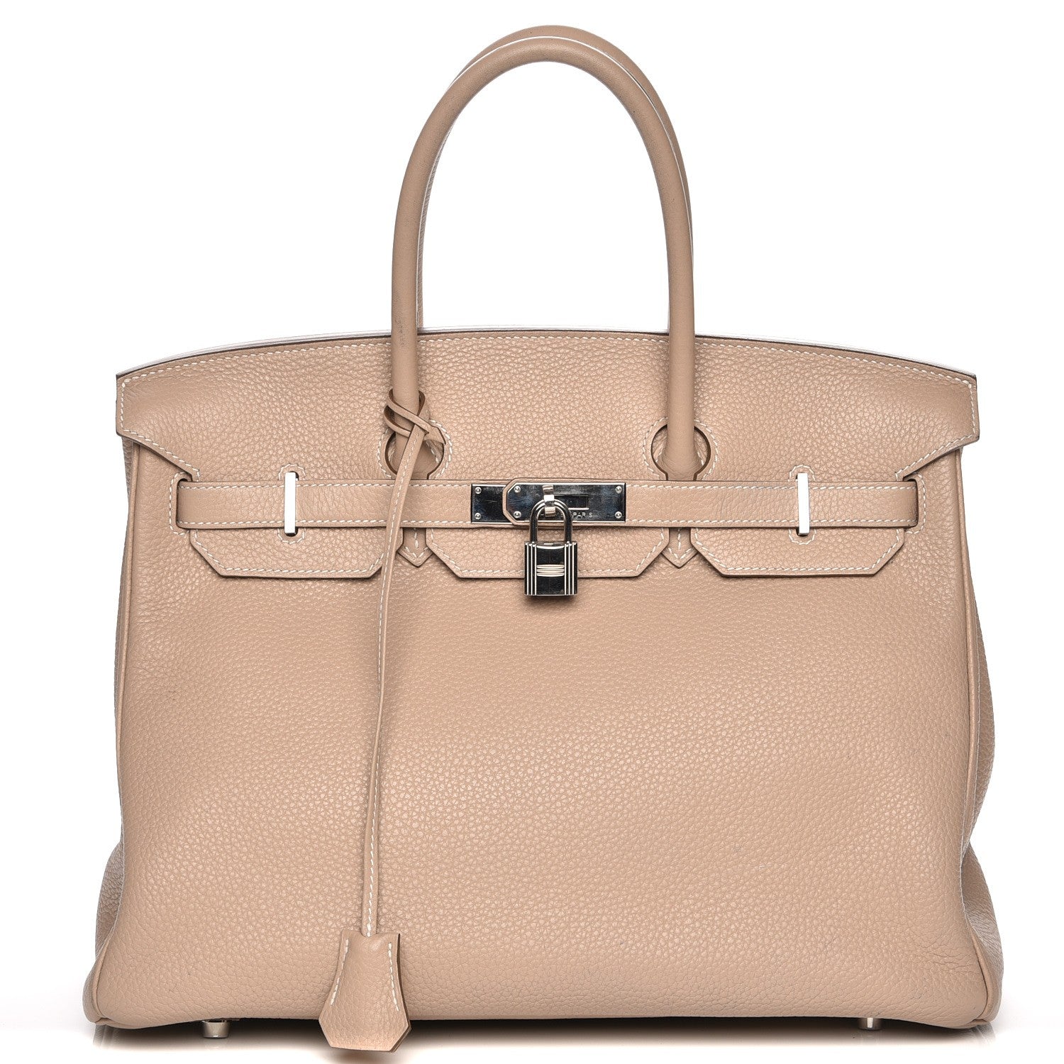 Hermes Taurillon Clemence Birkin 35 Argile 1 of 33