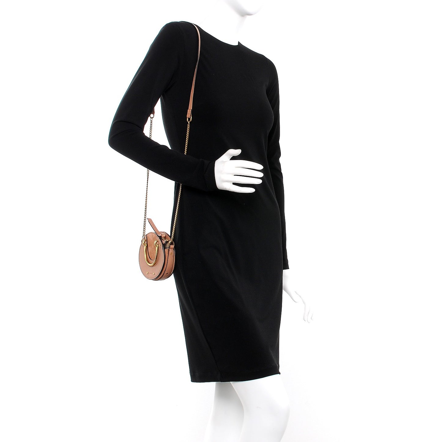 Goatskin Suede Mini Pixie Bag Nougat