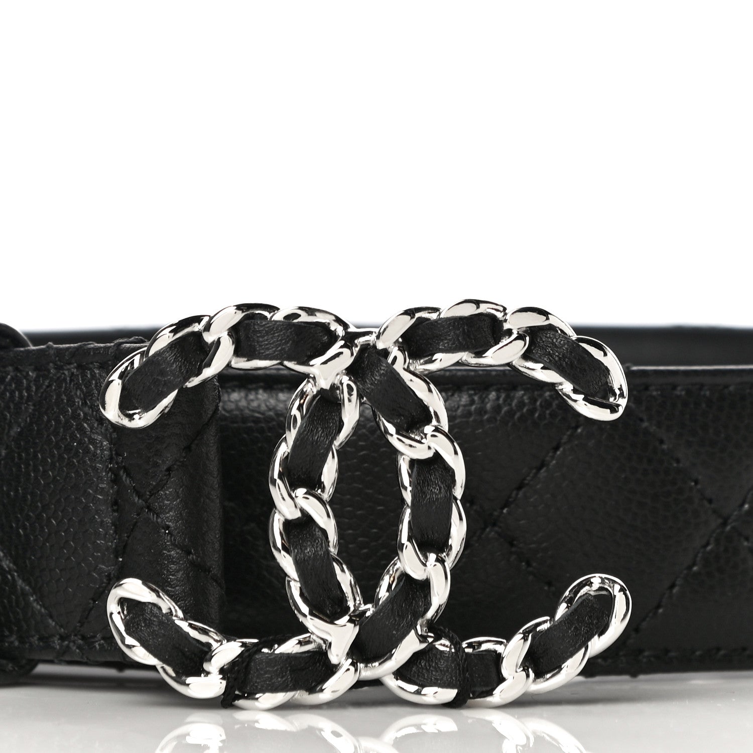 Chanel Caviar Quilted CC Chain Belt 85 34 Black 2 of 9