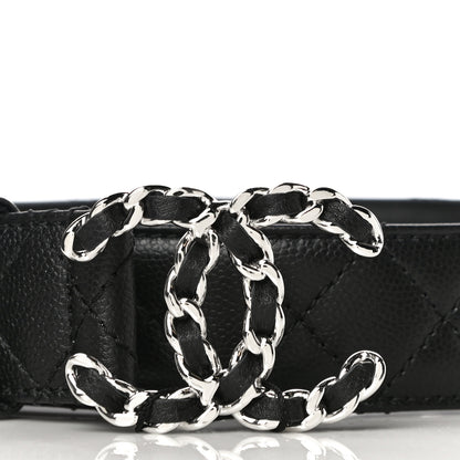 Chanel Caviar Quilted CC Chain Belt 85 34 Black 2 of 9