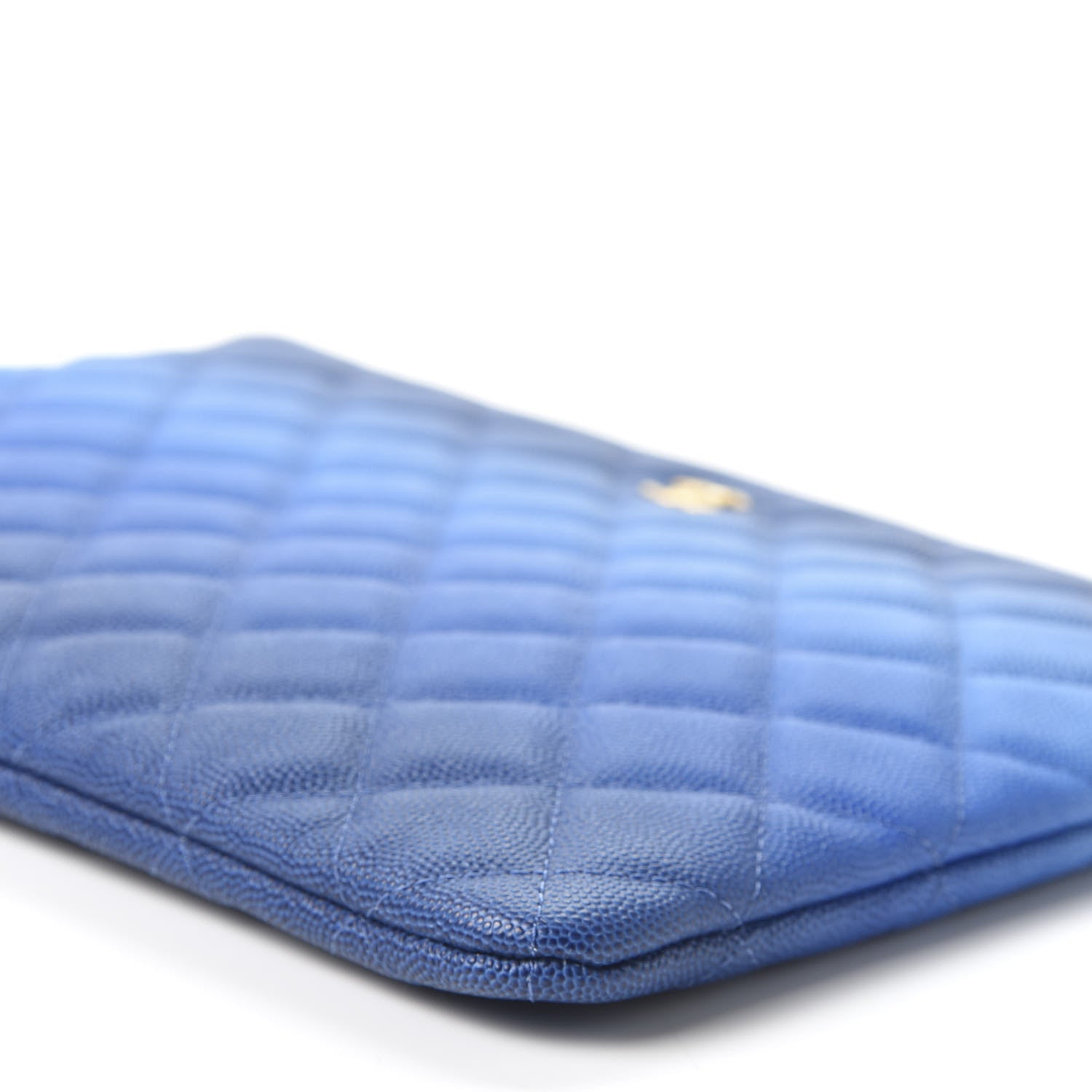 Chanel Caviar Ombre Medium Cosmetic Case Blue 6 of 8