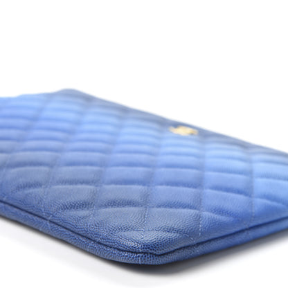 Chanel Caviar Ombre Medium Cosmetic Case Blue 6 of 8