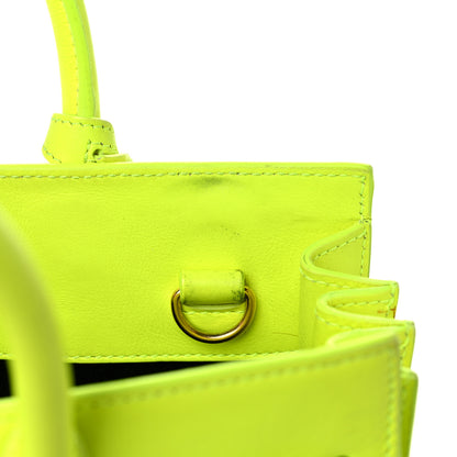 Saint Laurent Calfskin Nano Sac De Jour Neon Yellow 15 of 27