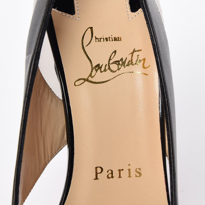Christian Louboutin Patent Suede Calfskin Air Chance 100 Pumps 35.5 Black 7 of 7