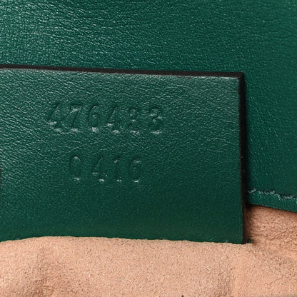 Gucci Calfskin Matelasse Super Mini GG Marmont Shoulder Bag Emerald Green 9 of 11