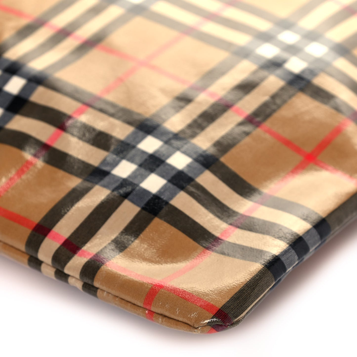 Coated Canvas Vintage Check Shopper Tote