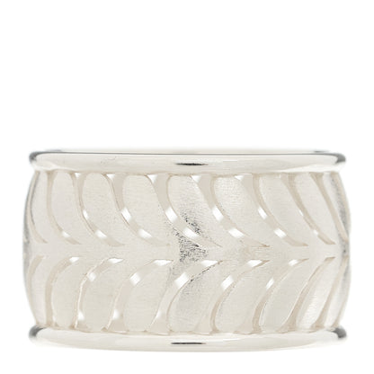 Tiffany Sterling Silver Villa Paloma Palm Band Ring 54 7 1 of 4