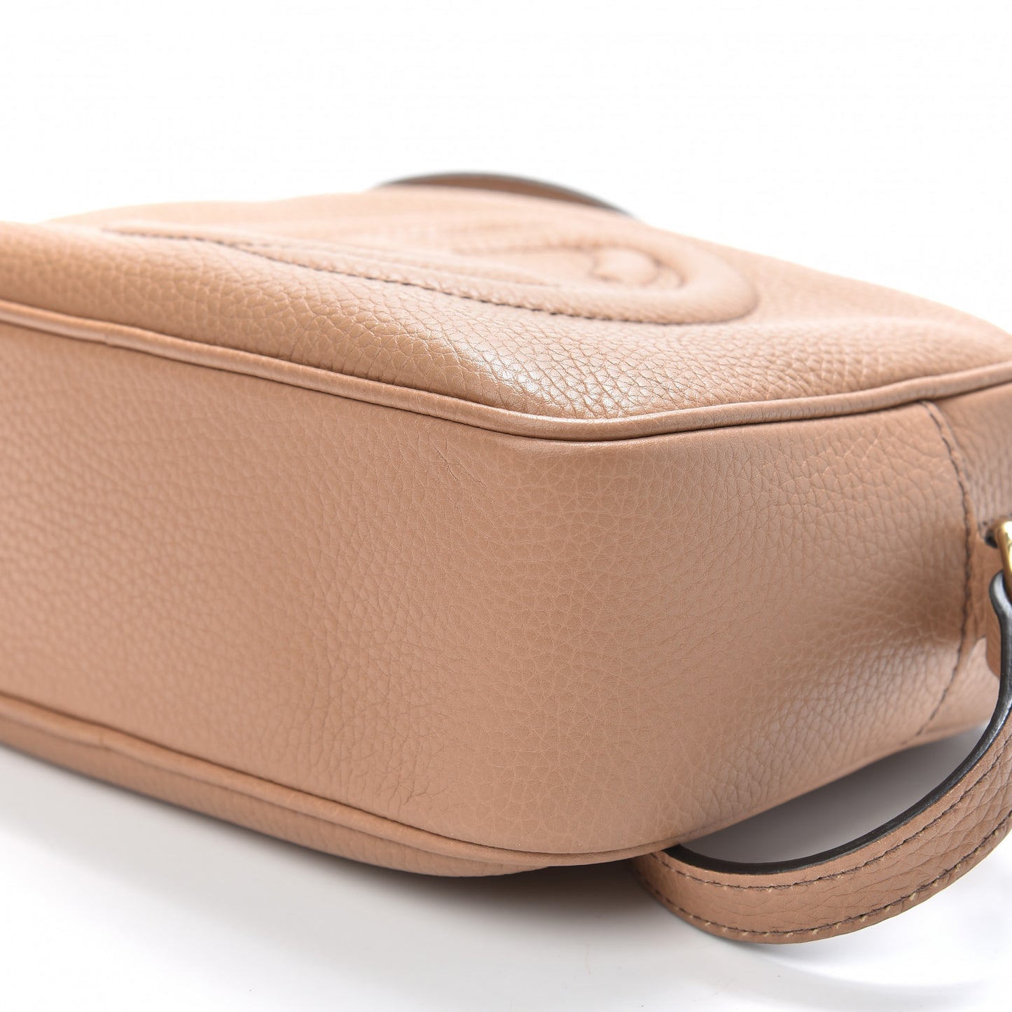 Pebbled Calfskin Small Soho Disco Bag Camelia