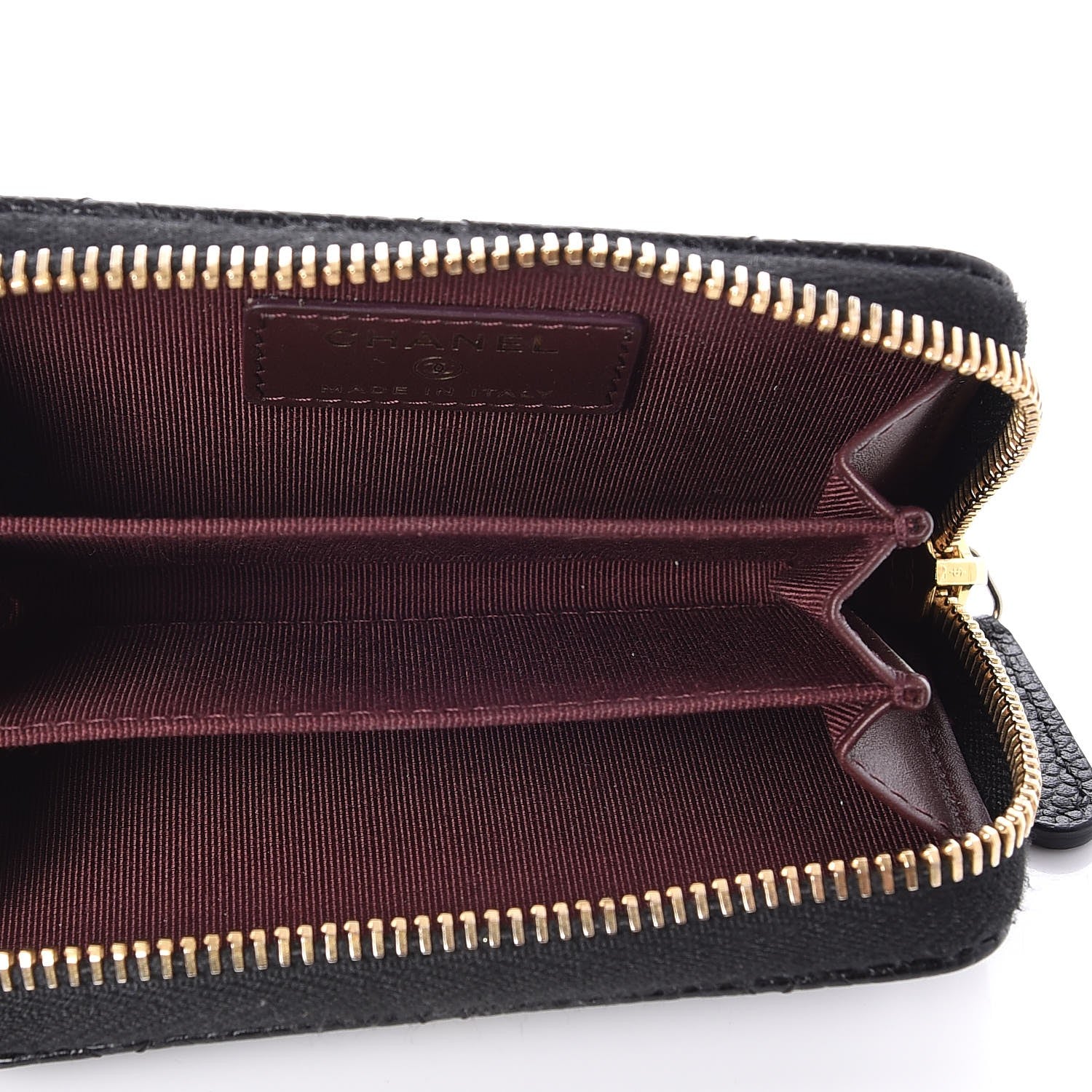 Chanel Caviar Quilted Zip Coin Purse Black 5 of 8