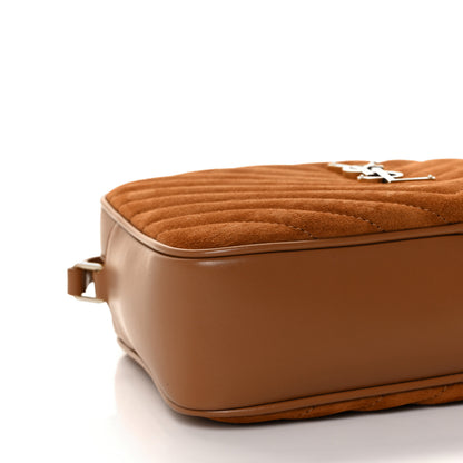 Saint Laurent Suede Matelasse Monogram Lou Camera Bag Cinnamon 6 of 8